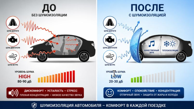 Все о полной шумоизоляции автомобиля
